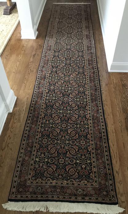 Hand Knotted Silk Cotton Blend Oriental Runner (1 of 4)