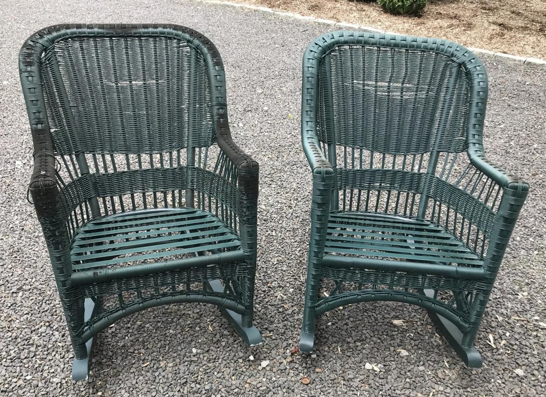 Pair Outdoor Deck Patio Pool Side Rocking Chairs (1 of 2)