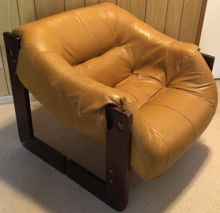 Mid C Brazil Percival Lafer Leather Rosewood Chair (1 of 6)