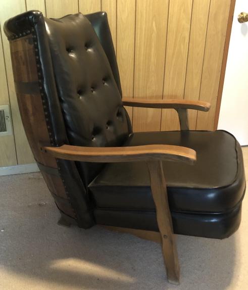 Mid C Oversized Whiskey Barrel Lounge Chair (1 of 5)