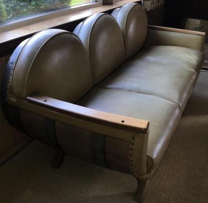 Mid C Whiskey Barrel 3 Seater Sofa Couch (1 of 11)