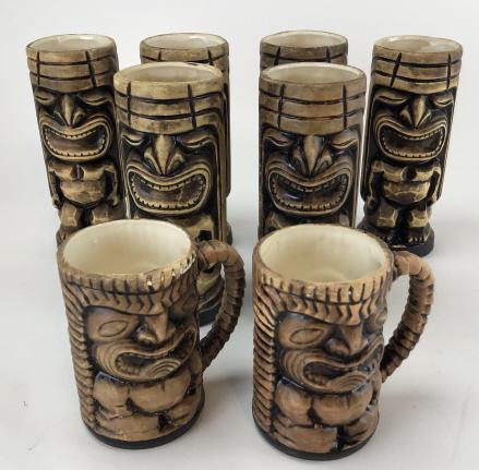 Mid Century Collection Tiki Form Ceramic Bar Ware (1 of 4)