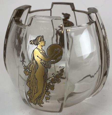 Mid Century Moser Art Glass w Neo Classical Motif (1 of 6)