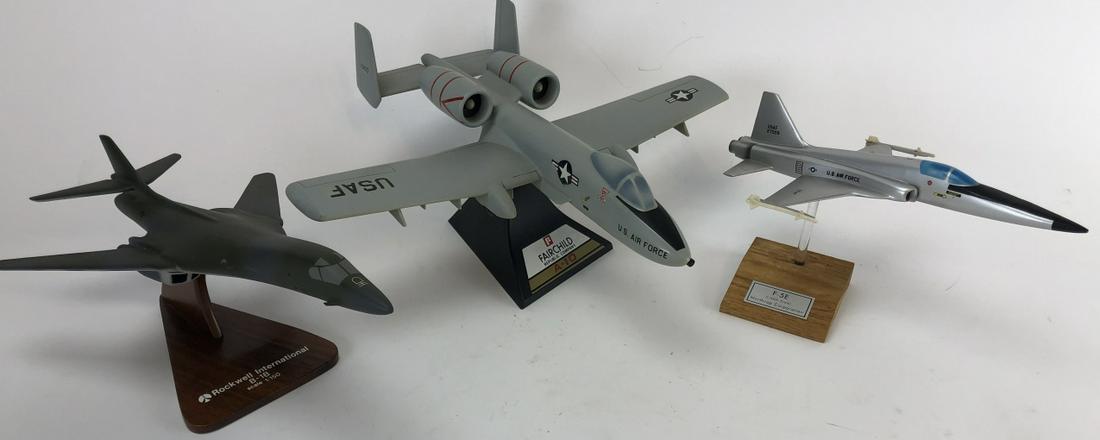 3 Mid Century Military Fighter Jet Models (1 of 4)