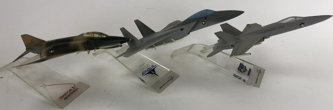 3 Mid Century McDonnell Douglas Fighter Jet Models (1 of 8)