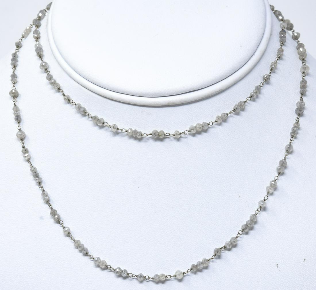 Estate 18kt White Gold & 10 Carat Diamond Necklace (1 of 8)