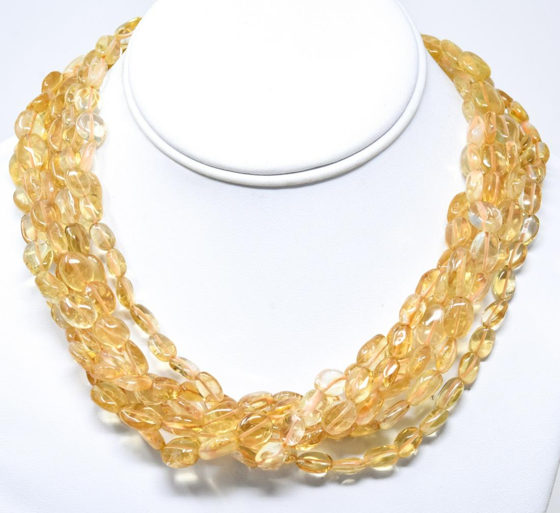 Kenneth Lane Signed Citrine Necklace w 650 Carats (1 of 6)