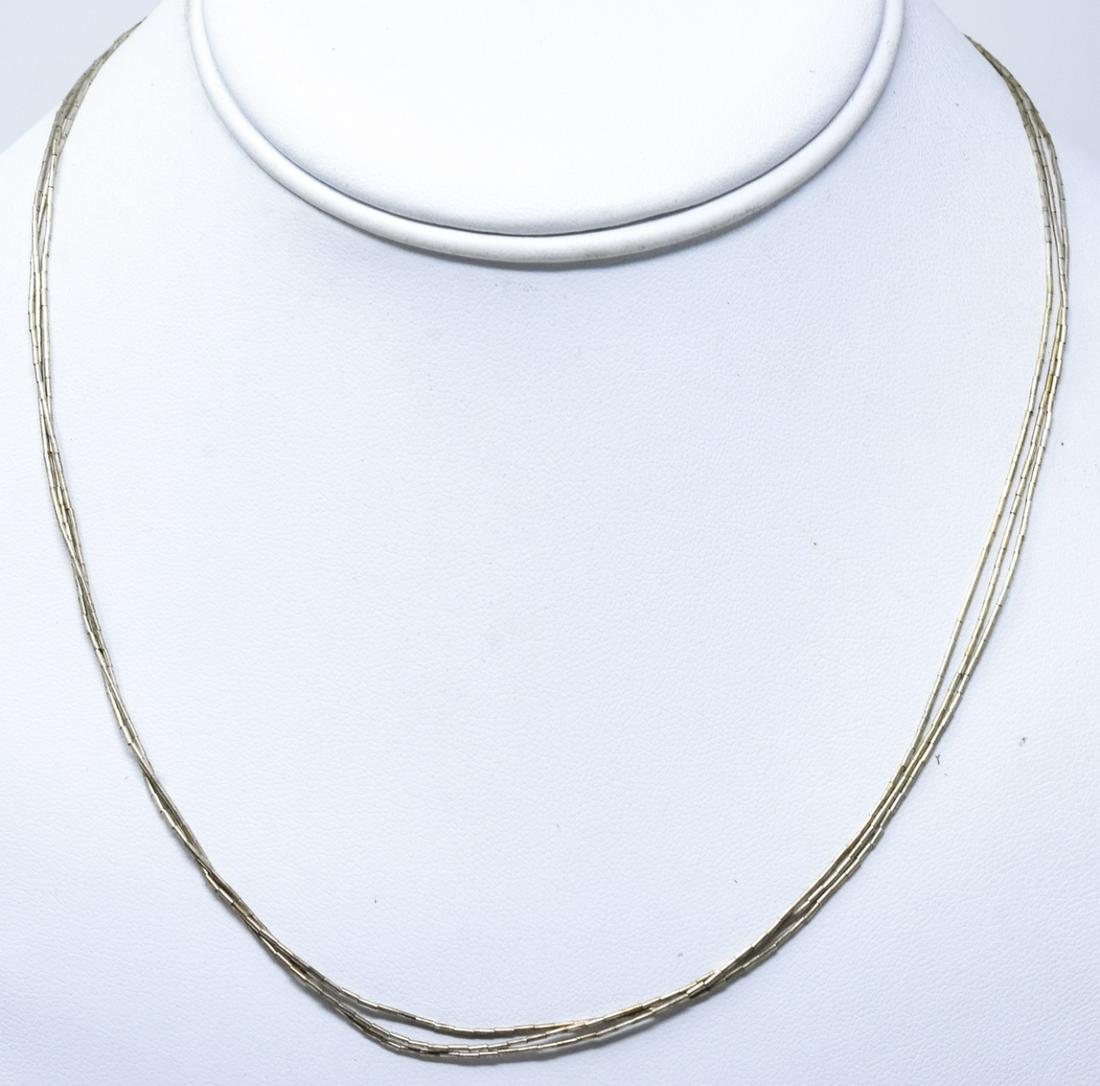 Vintage Native American Liquid Sterling Necklace (1 of 6)