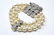 Large Scale Vintage Faux Pearls Rhinestone Brooch - 4