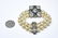 Large Scale Vintage Faux Pearls Rhinestone Brooch - 6