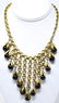 Vintage Gilt & Art Glass Staggered Fringe Necklace