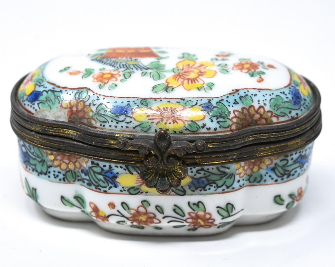 Antique Hand Painted Limoges Type Porcelain Box (1 of 5)