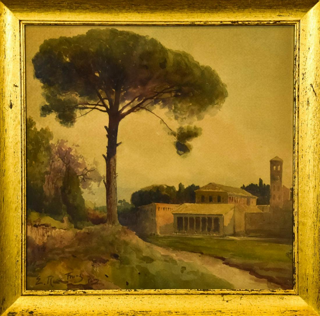 Ettore Roesler Franz Watercolor Painting of Rome (1 of 8)