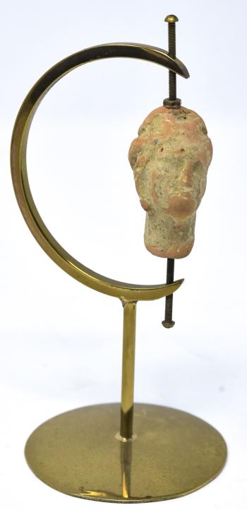 Antique Roman / Etruscan Pottery Head on Stand (1 of 5)