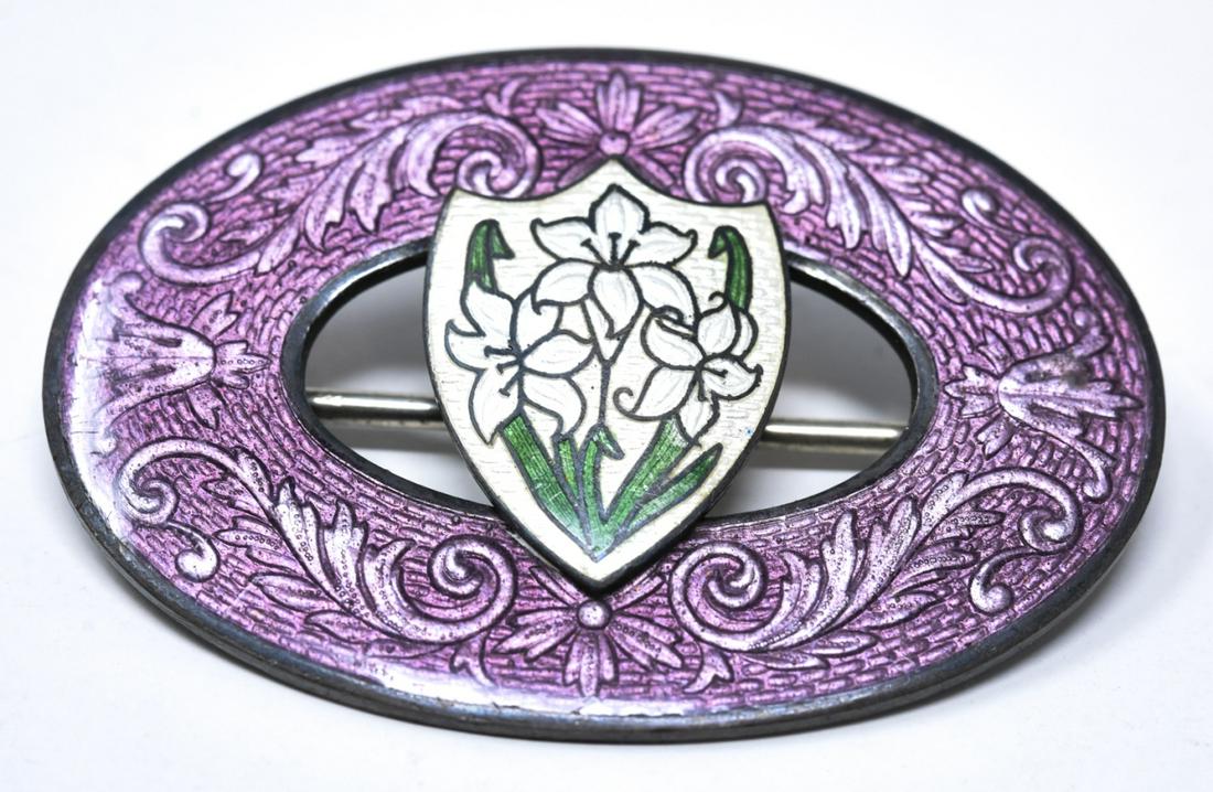Circa 1910 Sterling & Enamel Suffragette Pin (1 of 5)