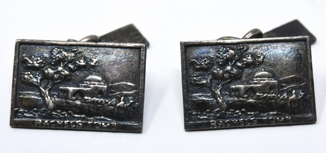 C 1930 Sterling Rachel's Tomb Jerusalem Cufflinks (1 of 6)