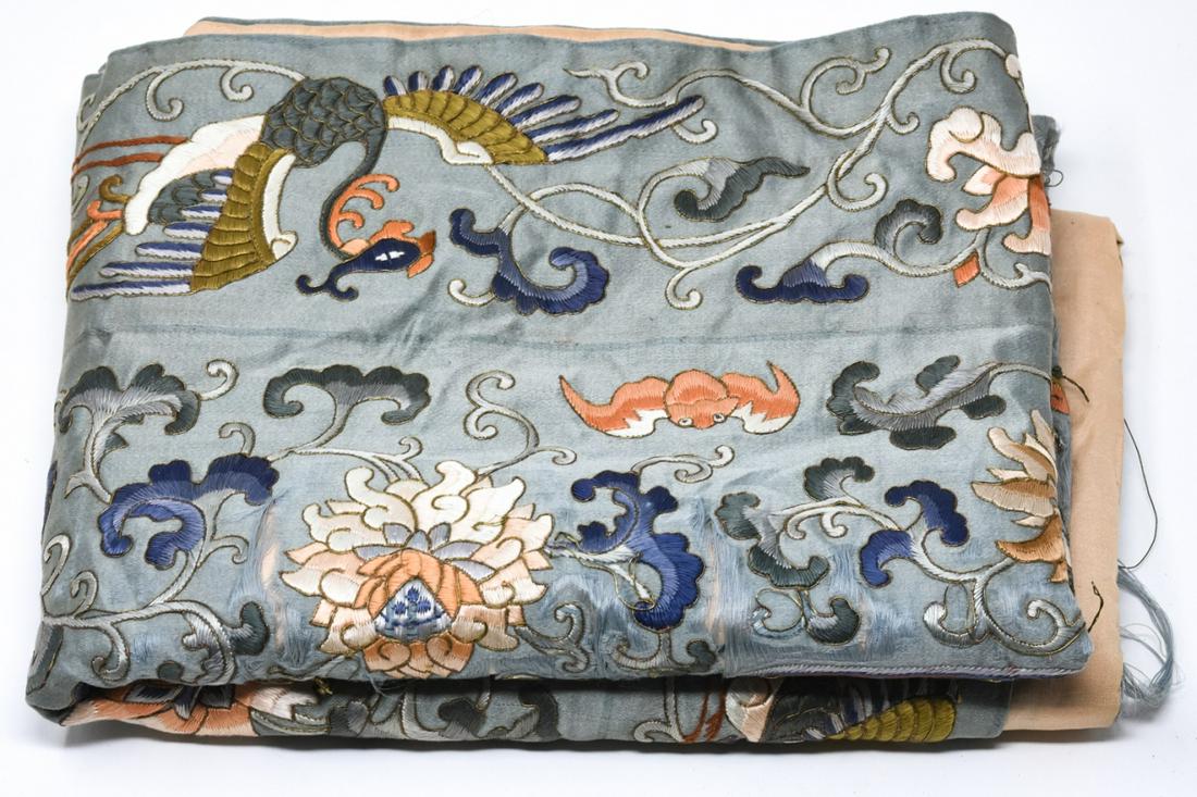 Chinese Heavily Embroidered Silk Textile (1 of 5)