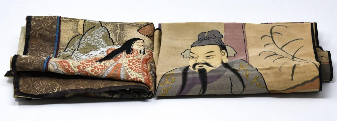 2 Chinese Silk Embroidered Deity Textiles (1 of 9)