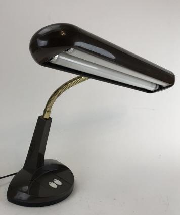 Vintage Desk Task Light, Brass & Molded Synthetic (1 of 3)