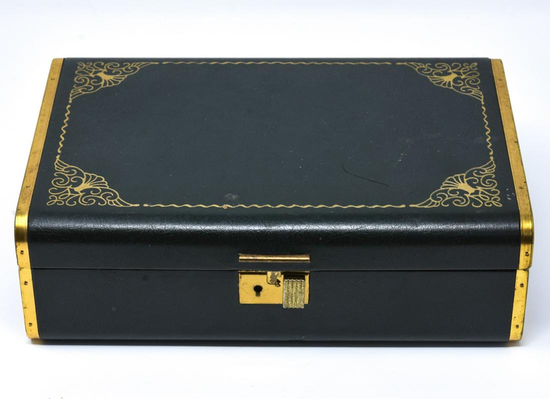 Vintage Leather Embossed Jewelry Box (1 of 9)