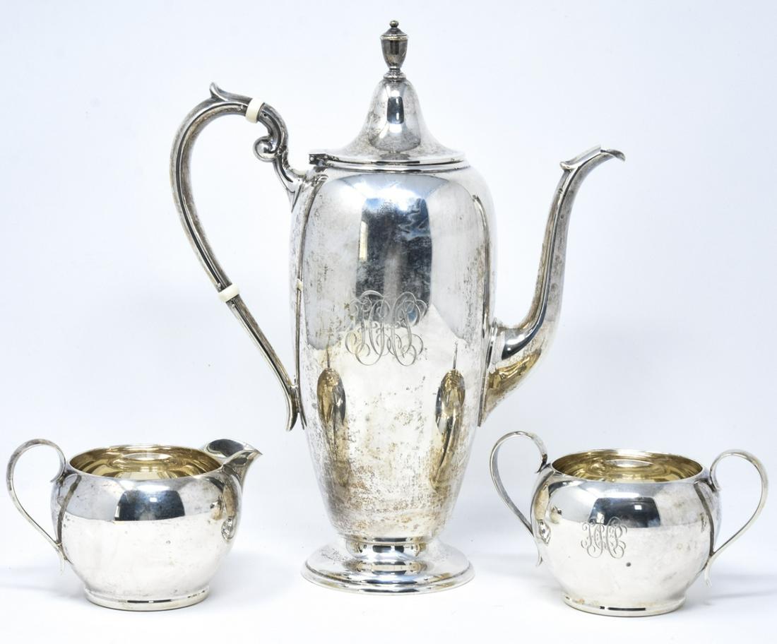 Gorham Sterling Silver 3 Piece Tea Set (1 of 6)