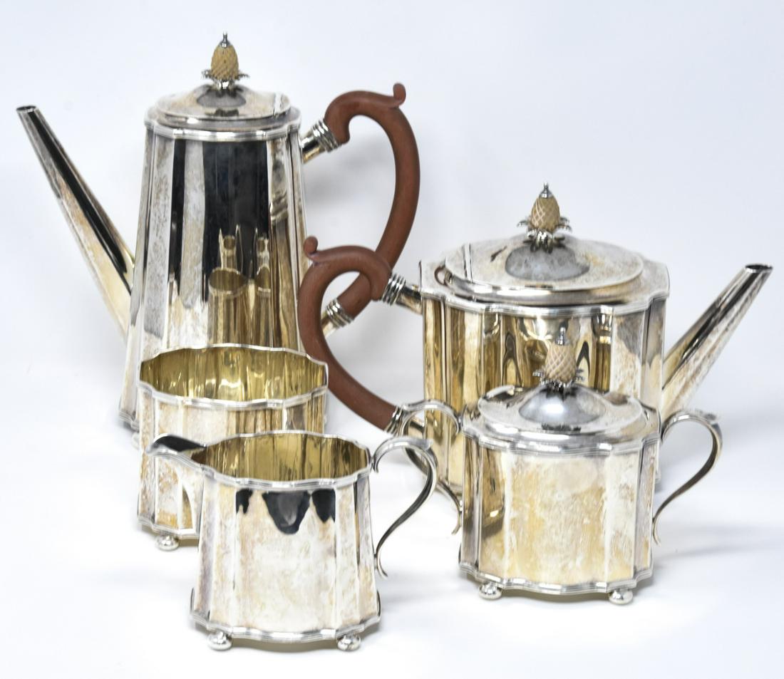 18th C Sterling Five Piece Tea / Coffee Service (1 of 8)