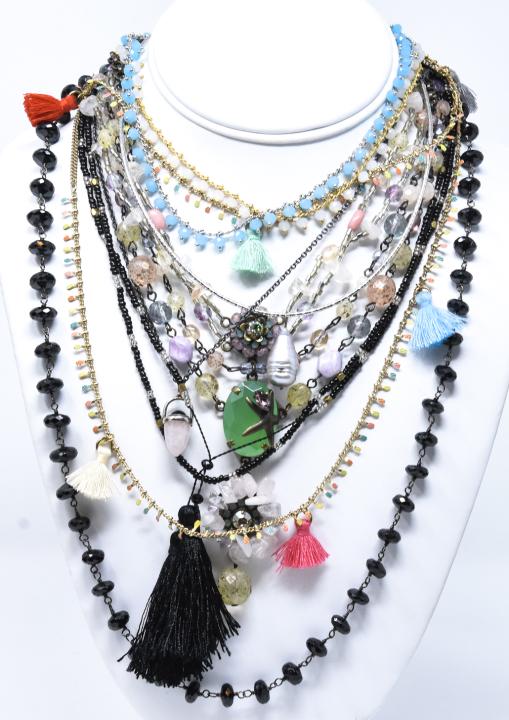 Lot of 7 Designer Costume Fashion Jewelry Necklace (1 of 8)
