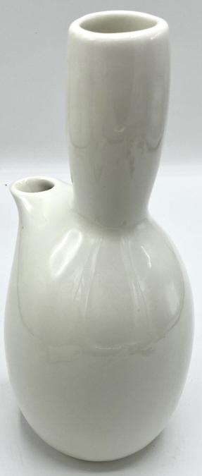 Russel Wright Iroquois White Carafe: Russel Wright Iroquois White Carafe – A rare Russel Wright Casual open wine carafe. Approximately 10.5” high