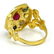 Estate Diamond, Natural Emerald, Ruby, Pearl Ring - 4