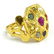 Estate Diamond, Natural Emerald, Ruby, Pearl Ring - 5
