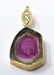 Diamond, Watermelon Tourmaline 14k Gold Pendant
