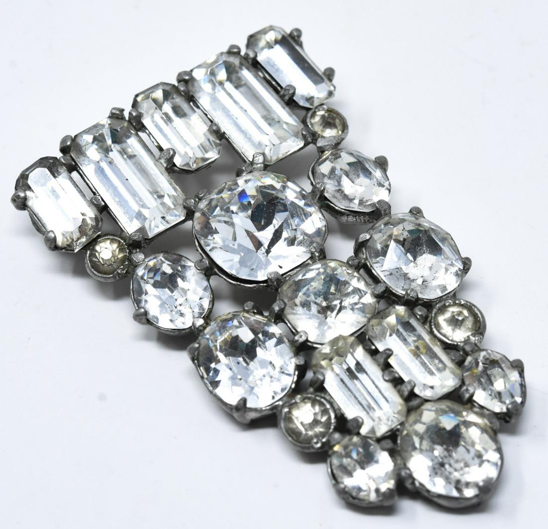 Antique C 1920-30s Art Deco Faux Diamond Brooch (1 of 5)