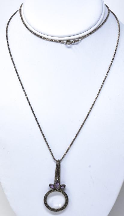 Sterling Necklace Chain Sterling Magnifying Glass (1 of 6)