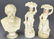 3 Antique Bisque Porcelain Table Statues