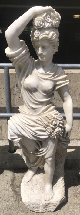 Neoclassical Alabaster Marble Statue of a Maiden (1 of 8)