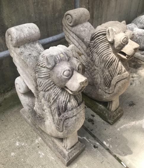 Pair Neoclassical Style Griffin Composite Statues (1 of 5)