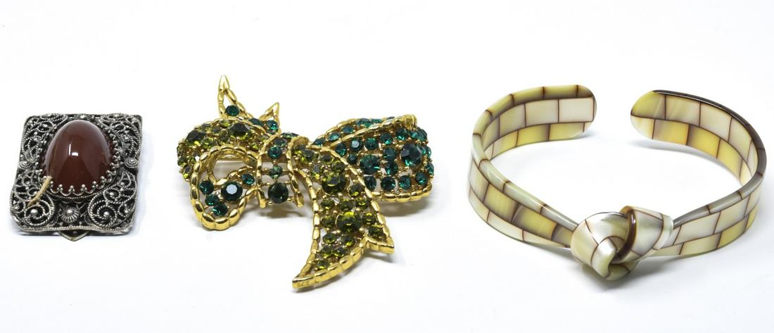 Antique / Vintage Jewelry Clip, Brooch & Bracelet (1 of 7)