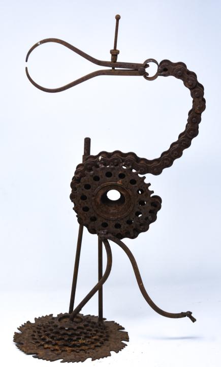 Artisan Mixed Metal / Found Object Bird Sculpture (1 of 6)