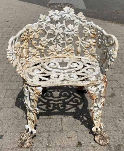 Antique Cast Iron Child Size Garden Chair / Seat (1 of 4)