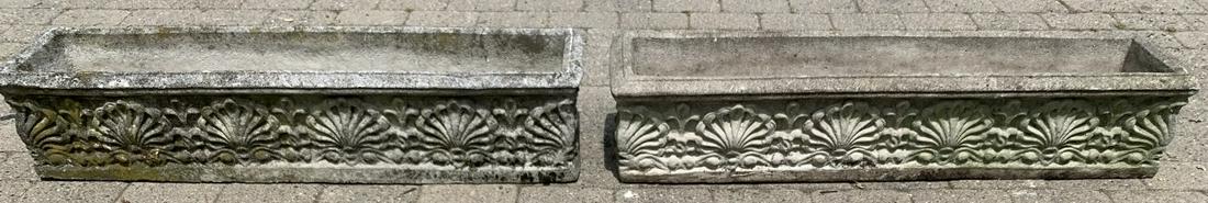 Pair Neoclassical Style Cast Stone Garden Planters (1 of 5)