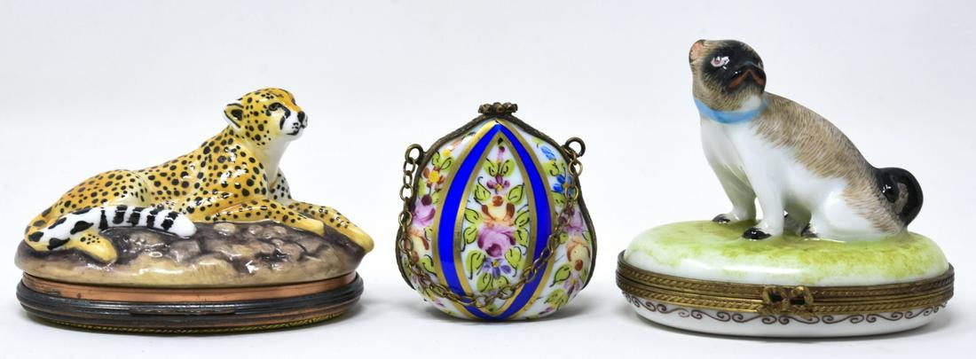 Collection Miniature Porcelain Table Boxes Limoges (1 of 10)