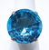 Vintage Sterling Silver & Aquamarine Paste Ring