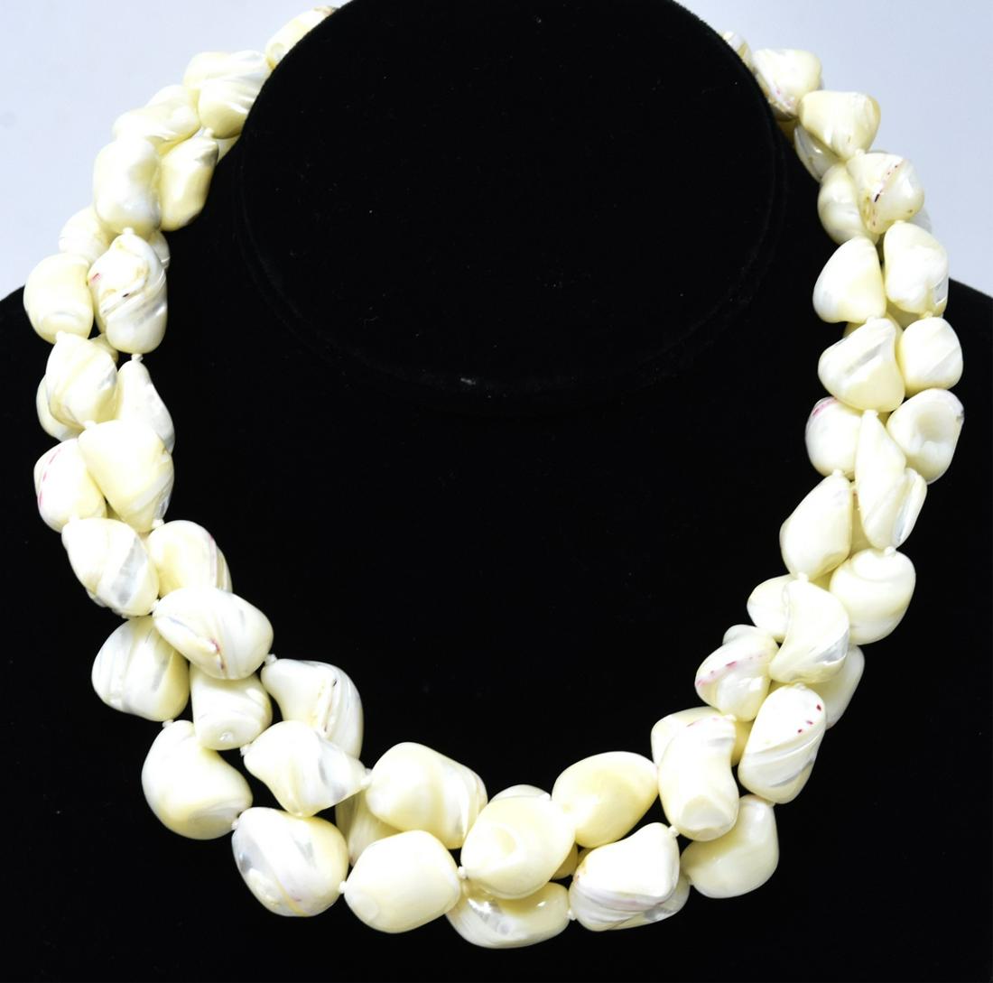 Vintage Kenneth Lane Real Mother of Pearl Necklace (1 of 6)