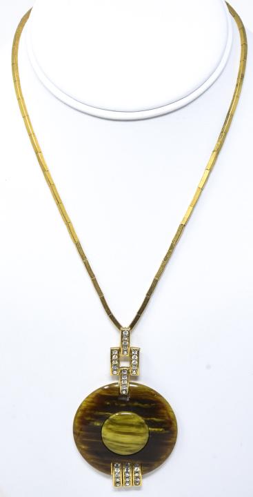 Henkel & Grosse Deco Lucite & Rhinestone Necklace (1 of 8)