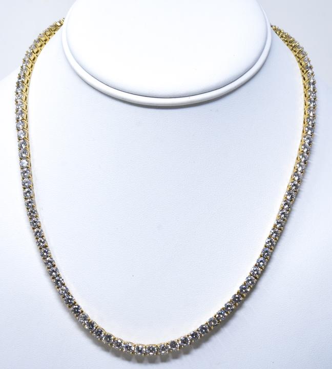 Riviere Necklace w 26 Carats of Synthetic Diamonds (1 of 5)