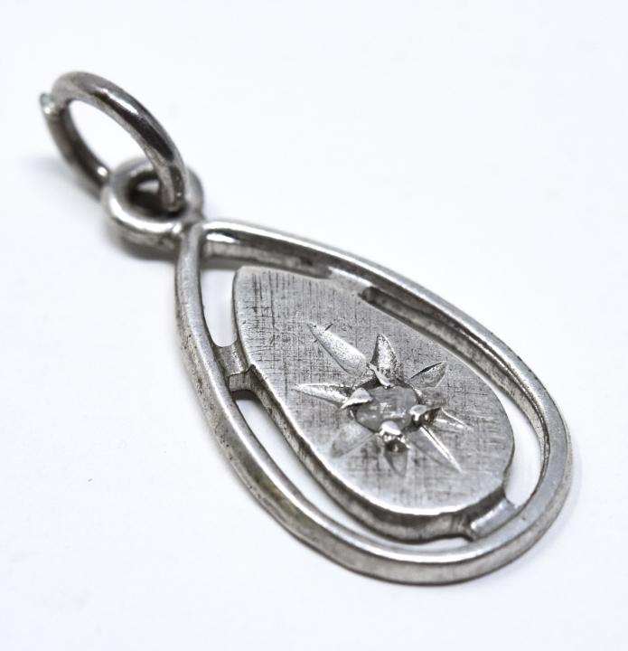 Rose Cut Diamond in Starburst Necklace Pendant (1 of 3)