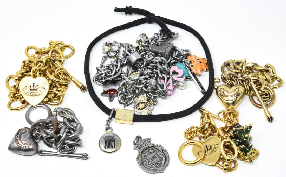 Juicy Couture Bracelets & Charms Collection: Juicy Couture Bracelets & Charms Collection. Collection of Juicy Couture charm bracelets and charms.