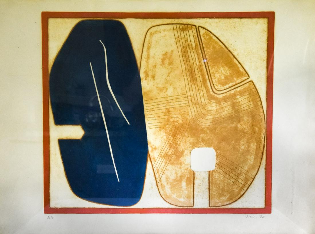 Mid Century Modern Lithograph Signed Joric (1 of 7)