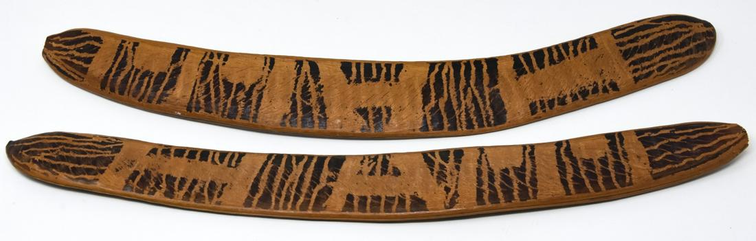 Two Hand Painted Aboriginal Boomerangs (1 of 8)