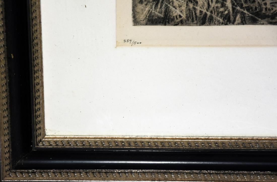 Antique Print of Two Hound Dogs Signed & Numbered (1 of 6)